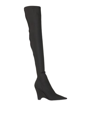 Bianca Di Woman Knee Boots Black Size 11 Textile Fibers