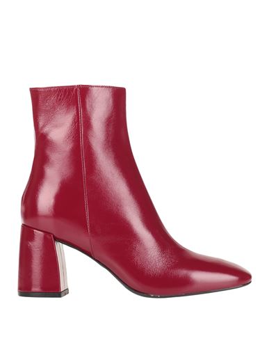 Bianca Di Woman Ankle Boots Burgundy Size 11 Soft Leather In Red