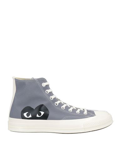 Converse X Comme Des Garçons Play Man Sneakers Grey Size 8.5 Textile Fibers In Grey