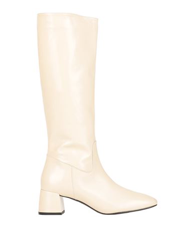 Bianca Di Woman Knee Boots Ivory Size 10 Soft Leather In White