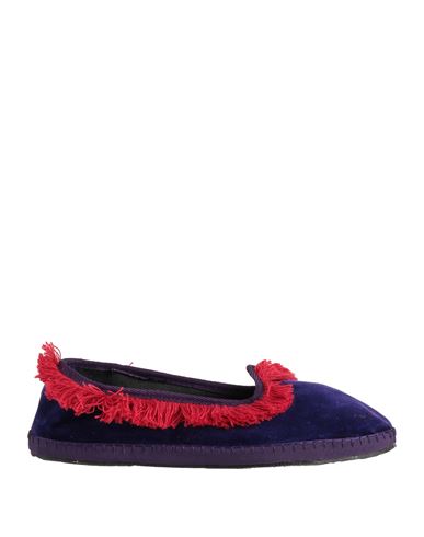 Allagiulia Woman Loafers Dark Purple Size 7 Textile Fibers In Blue