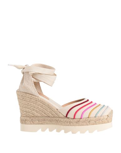 Paul Smith Woman Espadrilles Ivory Size 11 Textile Fibers In White