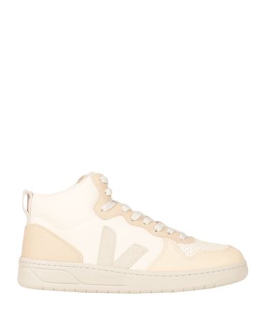 Shop Veja V-15 Woman Sneakers Ivory Size 4 Soft Leather In White