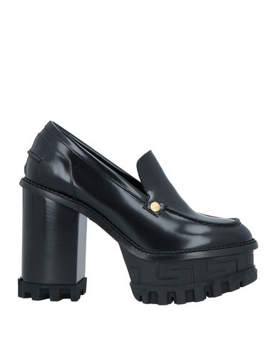 Versace Woman Loafers Black Size 9.5 Calfskin