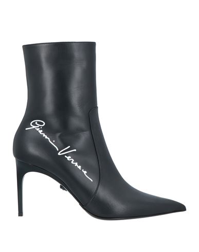 Versace Woman Ankle Boots Black Size 11 Calfskin