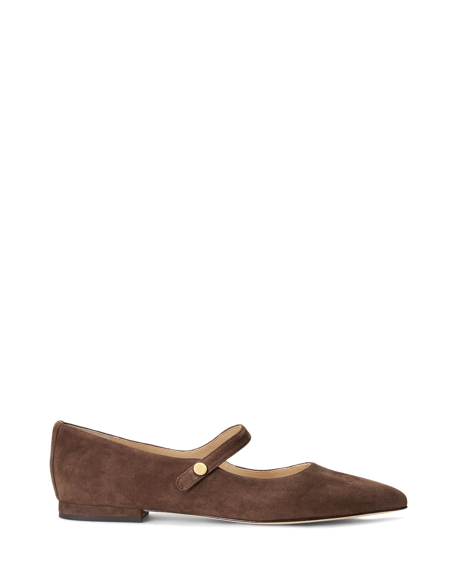 ԥ볫LAUREN RALPH LAUREN ǥ Х쥨塼 ֥饦 5.5 סʤʤᤷù 100% LONDYN SUEDE MARY JANE