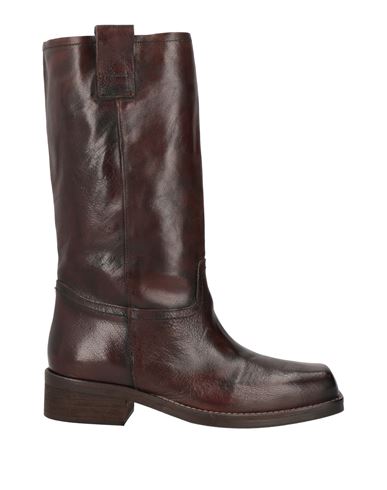 1725.a Woman Knee Boots Cocoa Size 11 Soft Leather In Brown