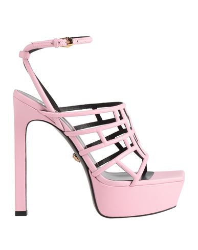 Versace Woman Sandals Pink Size 11 Calfskin