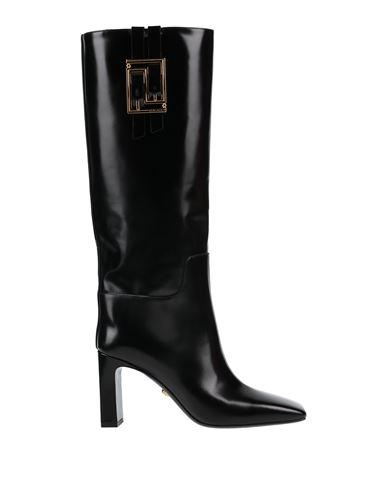 Versace Woman Boot Black Size 10 Calfskin