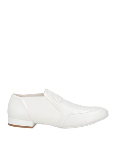 Ferragamo Woman Loafers White Size 7 Lambskin, Calfskin