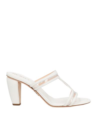 Rodo Woman Sandals White Size 7 Soft Leather, Textile Fibers