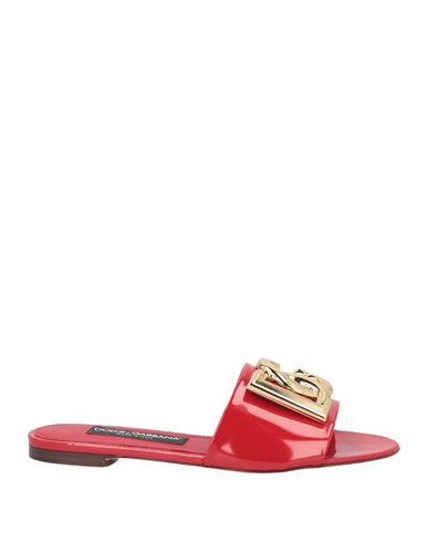 Dolce & Gabbana Woman Sandals Red Size 7 Calfskin