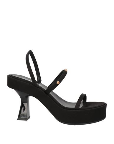 Versace Woman Sandals Black Size 10 Textile Fibers