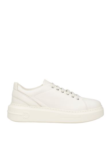 Ferragamo Woman Sneakers Off White Size 10.5 Calfskin