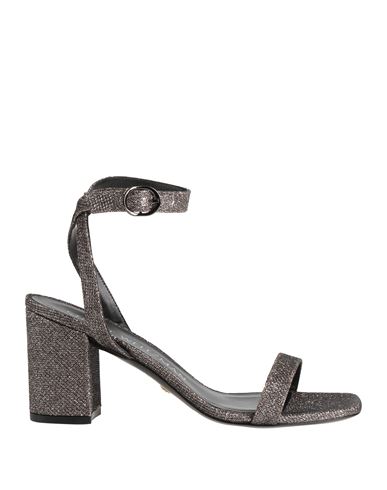 Stuart Weitzman Woman Sandals Lead Size 8.5 Textile Fibers In Grey
