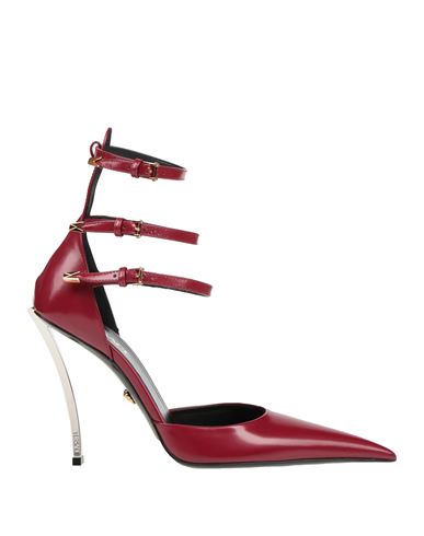 Versace Woman Pumps Brick Red Size 8 Soft Leather