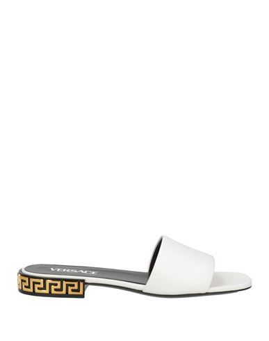 Versace Woman Sandals White Size 8.5 Soft Leather