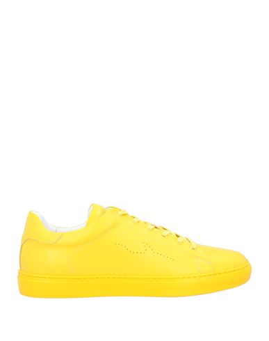 Shop Paul & Shark Man Sneakers Yellow Size 9 Soft Leather