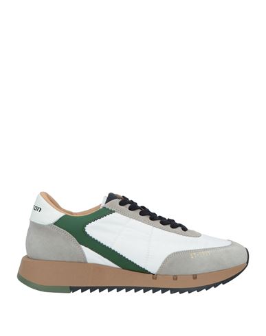Stokton Man Sneakers Light Grey Size 7 Soft Leather, Textile Fibers