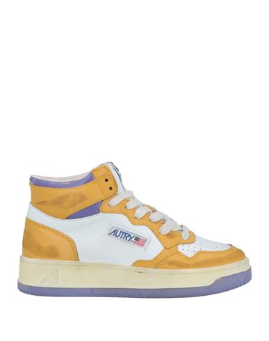 Autry Woman Sneakers Ocher Size 8 Soft Leather In Yellow