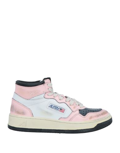 Autry Woman Sneakers Light Pink Size 8 Soft Leather, Textile Fibers