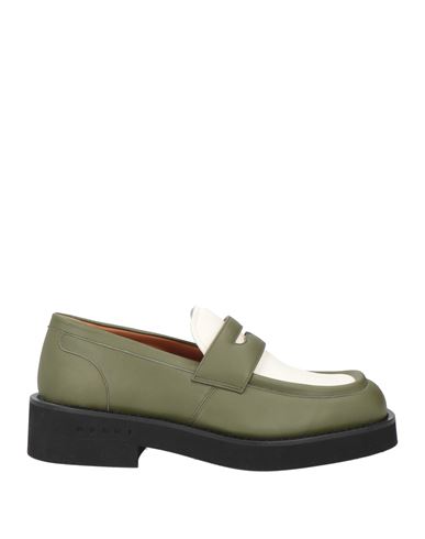 Shop Marni Woman Loafers Military Green Size 8 Soft Leather