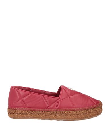 Dolce & Gabbana Woman Espadrilles Burgundy Size 8.5 Soft Leather In Red