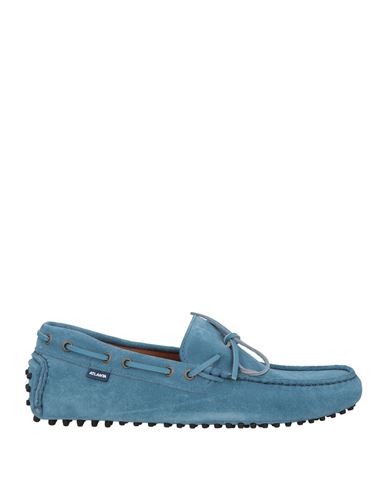 ATLANTA MOCASSIN ATLANTA MOCASSIN MAN LOAFERS PASTEL BLUE SIZE 7 SOFT LEATHER 