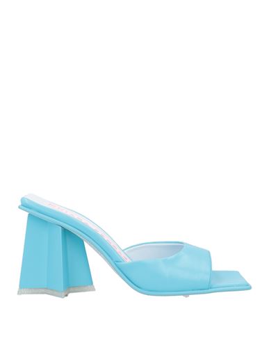 Shop Chiara Ferragni Woman Sandals Sky Blue Size 8 Soft Leather