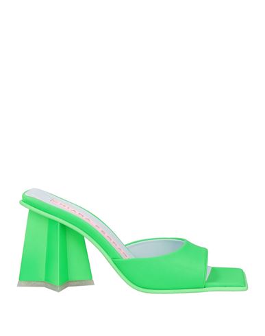 Shop Chiara Ferragni Woman Sandals Acid Green Size 8 Soft Leather