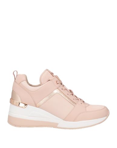 Michael Michael Kors Woman Sneakers Blush Size 9.5 Soft Leather, Textile Fibers In Pink
