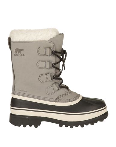 Shop Sorel Woman Ankle Boots Grey Size 8 Leather, Textile Fibers