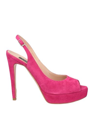 Prezioso Woman Sandals Fuchsia Size 8 Soft Leather In Pink