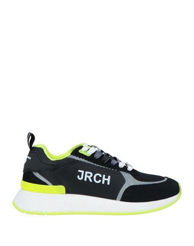 John Richmond Woman Sneakers Black Size 8 Leather, Textile Fibers