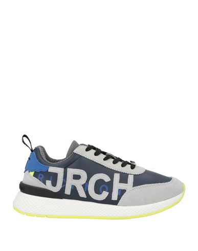 Shop John Richmond Man Sneakers Navy Blue Size 6 Leather