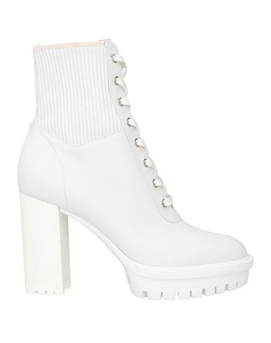 Gianvito Rossi Woman Ankle Boots White Size 10.5 Calfskin