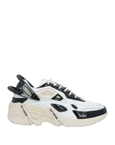 Raf Simons Woman Sneakers Cream Size 11 Leather, Textile Fibers In White