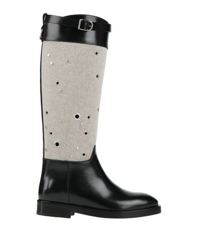 Durazzi Woman Boot Black Size 8 Leather, Textile Fibers