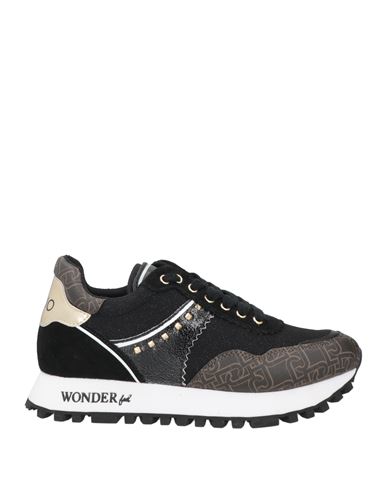 Liu •jo Woman Sneakers Black Size 5 Textile Fibers, Bovine Leather