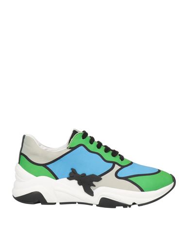 Patrizia Pepe Woman Sneakers Azure Size 7 Polyester, Silk, Soft Leather In Blue