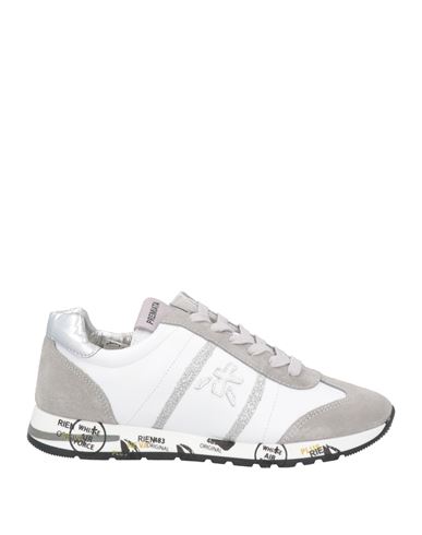 Premiata Woman Sneakers Light Grey Size 10 Soft Leather In White