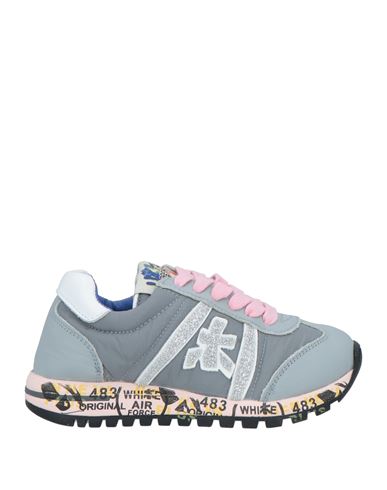 Shop Premiata Toddler Girl Sneakers Grey Size 9.5c Soft Leather, Textile Fibers