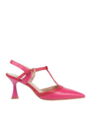 Shop Divine Follie Woman Pumps Fuchsia Size 6 Soft Leather In Pink