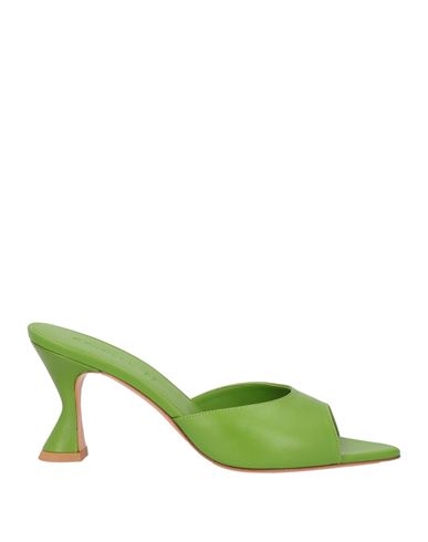 Woman Mules & Clogs Green Size 7 Vinyl, Soft Leather