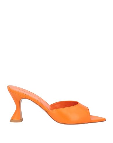 Deimille Woman Sandals Orange Size 10 Soft Leather