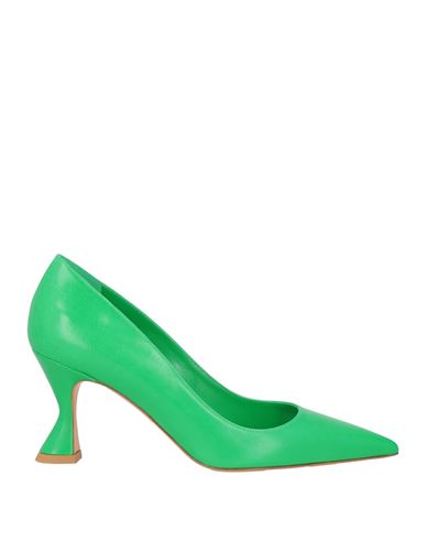 Deimille Woman Pumps Emerald Green Size 11 Soft Leather