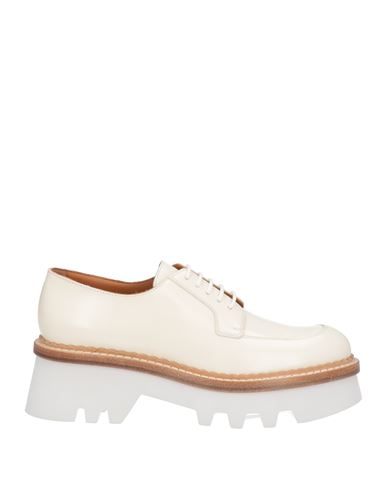 Shop Chloé Woman Lace-up Shoes Cream Size 6 Soft Leather In White