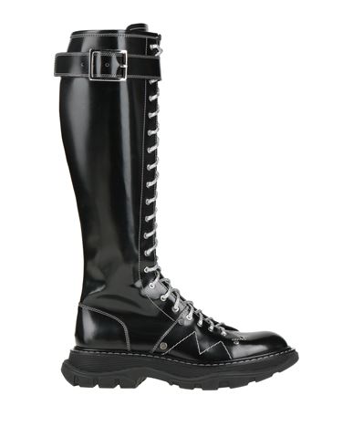 Alexander Mcqueen Woman Boot Black Size 11 Leather