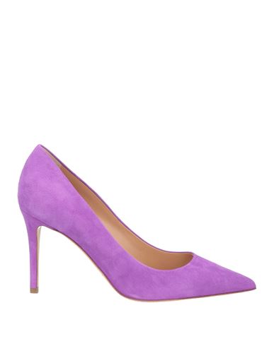 Deimille Woman Pumps Purple Size 10 Soft Leather
