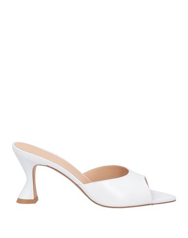 Deimille Woman Sandals White Size 7 Soft Leather